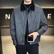 秋季皮夹克宽松偏大男装皮衣2025新款品质外套C317-JK512-P140，男装夹克，电商C317