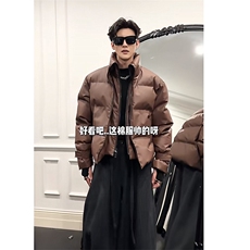 抖音冬季高级立领假两件保暖棉衣棉服外套M211-P128（网图），男装棉衣，电商B267