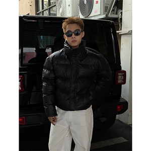 B29/P138控178美式男款棉衣设计感冬季痞帅立领加厚袄子外套男首1图片