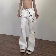 微喇工装牛仔裤男夏季美式高街cleanfit修身显瘦长裤AA137-P60，男装牛仔裤，星座208-5