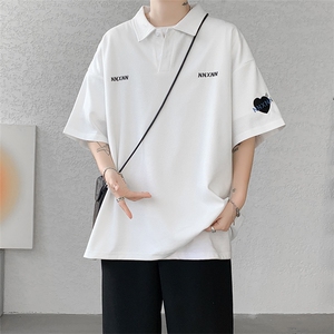 2025夏季新品男士撞色拼接polo衫潮流大码半袖上衣 PL02 P45图片