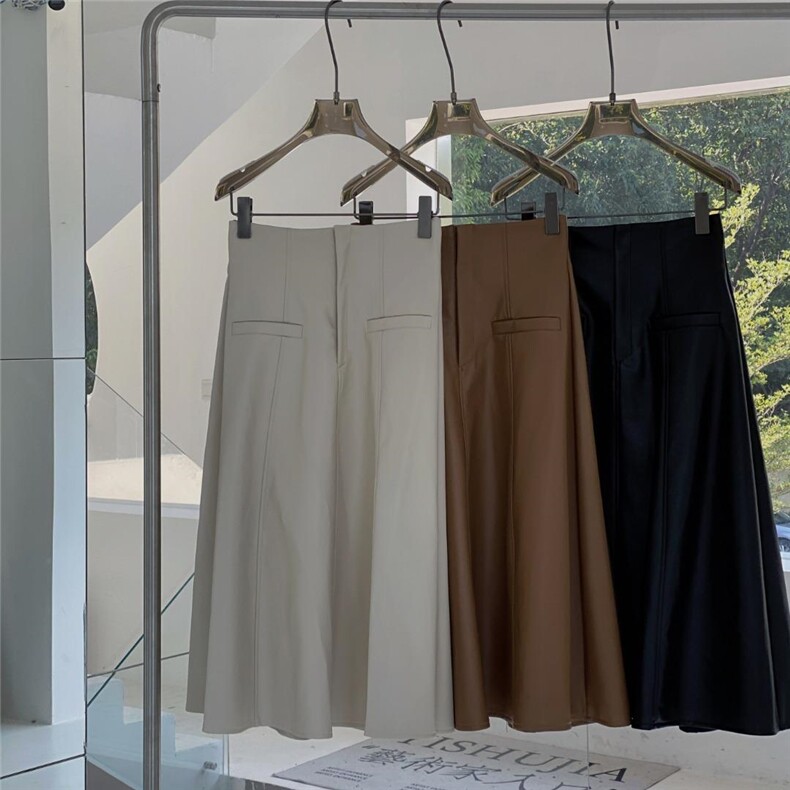 毛衣披肩衬衫配百搭皮裙，，女装针织衫/毛衣，GN