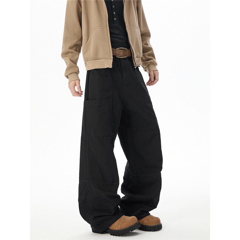 6146-秋冬现货高品多段式拼接工装100棉休闲裤(P58X98)2,男装休闲裤,电商C315
