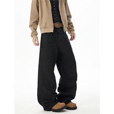 6146-秋冬现货高品多段式拼接工装100棉休闲裤(P58X98)2，男装休闲裤，电商C315