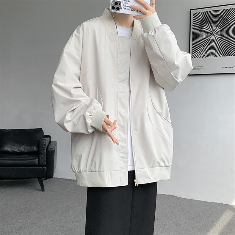 M-8XL棒球服男款春秋特大码加肥加大男装飞行员夹克外套JK001P65,男装夹克,电商B312