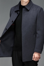 CK1809钱塘2020-2中年男士冬季厚款商务休闲简约夹克外套P290，男装毛呢大衣，钱塘207-2