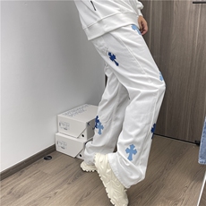 网红款白色牛仔裤十字架高街风p39Y686，男装牛仔裤，星座1112-1