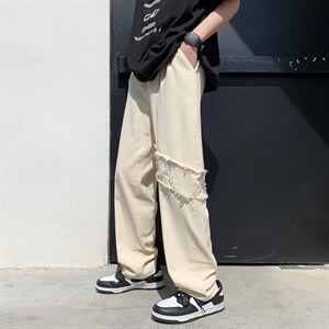 现货 美式hiphop裤男宽松vibe裤潮牌高街ins链条工装 K2577-P46图片