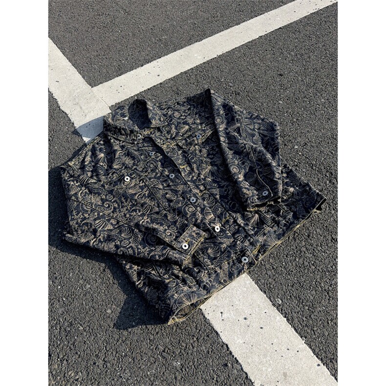 B221美式高街暗黑小众重工艺印花牛仔外套SY2536-特P70控118,男装工装外套,电商B221