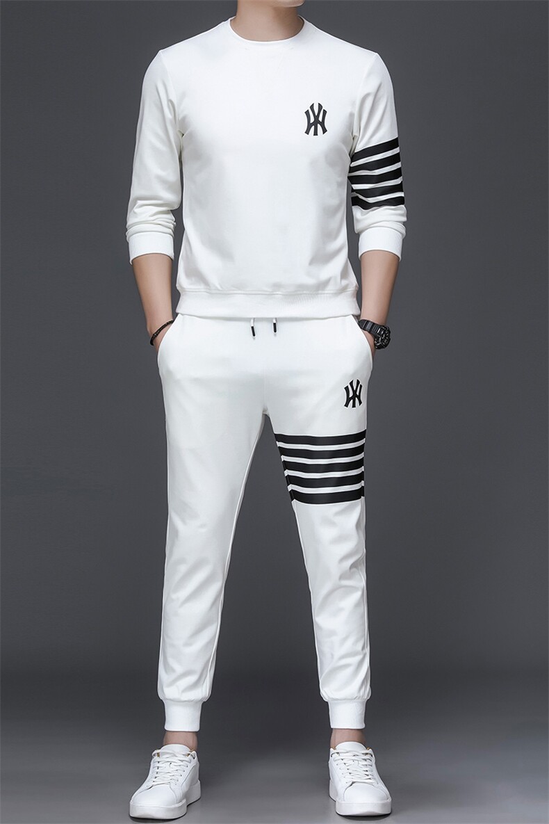 中年运动套装男春秋季爸爸秋装套装圆领卫衣两件套运动服时尚百搭,男装休闲套装,电商B212（原钱塘6029）