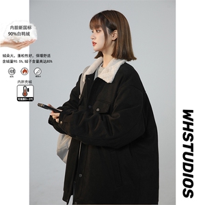 新标90绒抖音直播品质羽绒服毛领宽松加厚羽绒外套Y866-P238图片