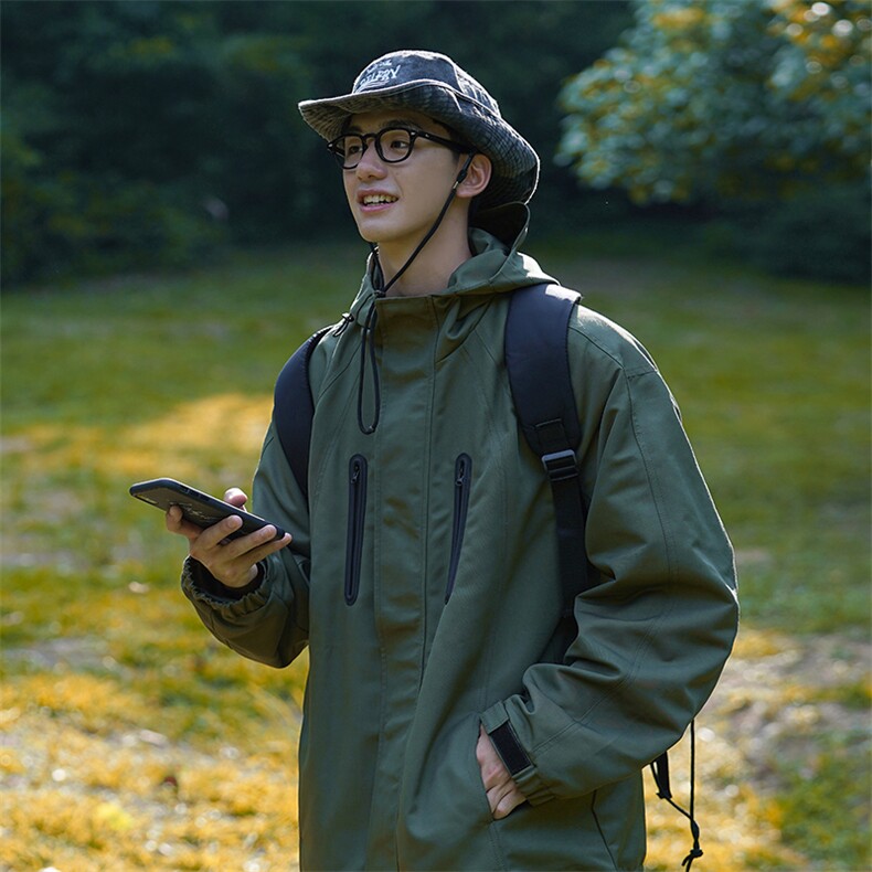 美式日系户外防水冲锋衣登山露营休闲夹克外套jk9183p138控168,男装夹克,电商A138B