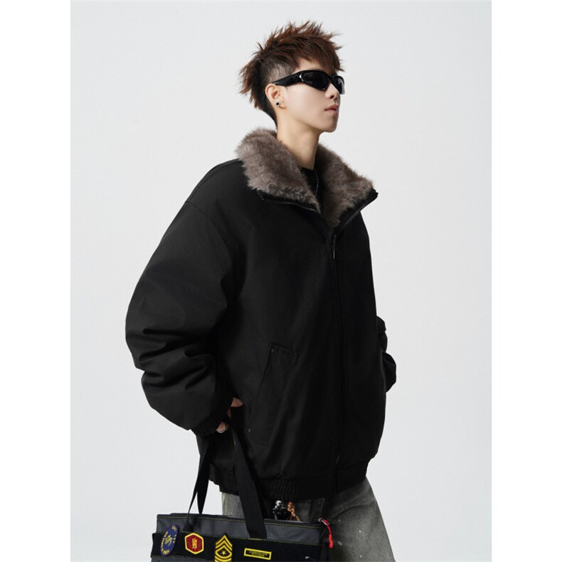 706-LK3872-P108现货冬季美式双面穿座山雕棉服潮牌痞帅外套,男装棉衣,星座706