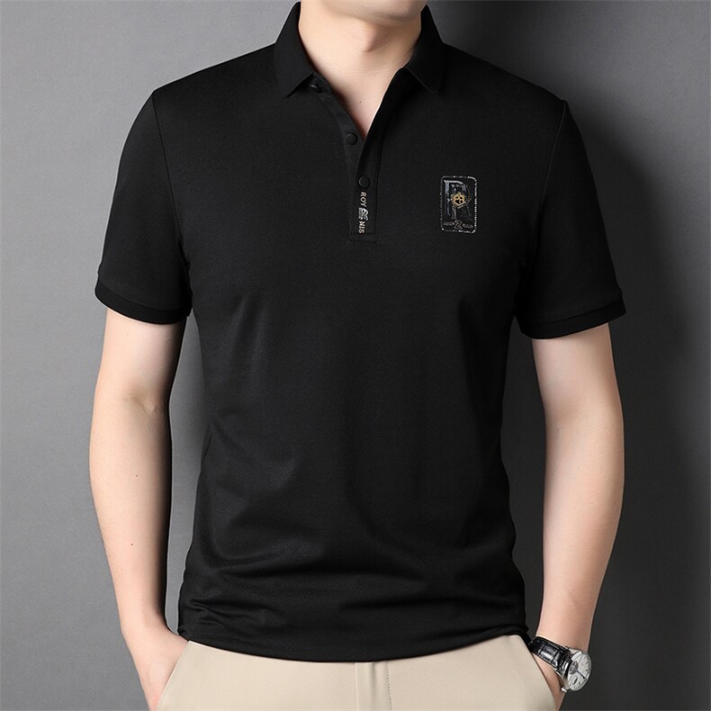 POLO衫男士短袖t恤翻领2023夏季新款潮牌休闲商务男装上衣,男装T恤,电商B212（原钱塘6029）
