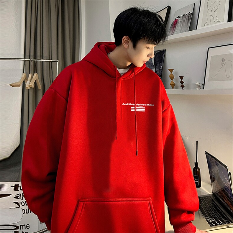 抖音得物供货可提供视频秋冬重磅美式宽松连帽卫衣DL1905，男装卫衣，电商A486