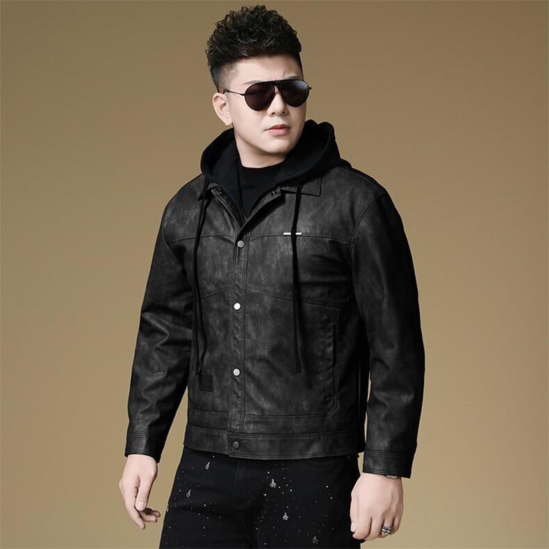 2026冬季新款男翻领加绒加厚保暖连帽夹克外套D228-5052P235控330，男装棉衣，电商D228A