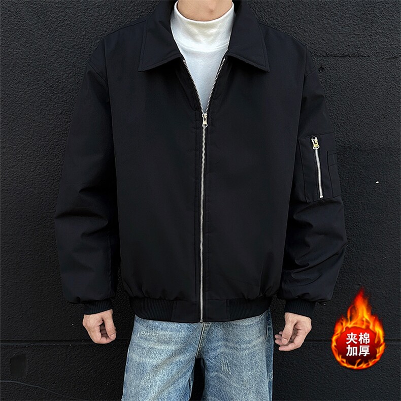 短款教练飞行夹克美式冬季夹棉复古外套棉服男5D1180-TP5598,男装夹克,电商A102