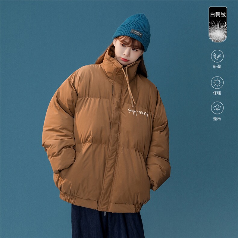 白鸭绒中性风22冬季潮流设计感立领羽绒服YR217P195控258，男装羽绒服，A247A