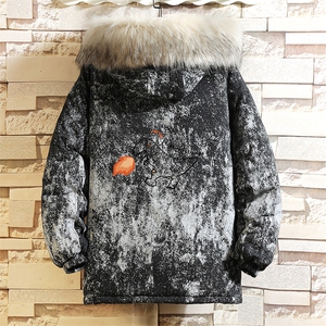 MC49040-P135日系潮衣男大码派克服男工装服外套袄砖墙,大码女装时尚搭配师图片
