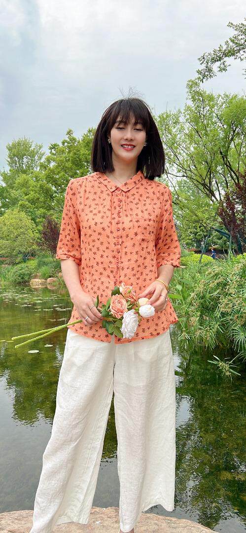 纯苎连衣裙小衫裤子裙子衬衣 时尚风 风淑女风休闲风，女装连衣裙，川哲