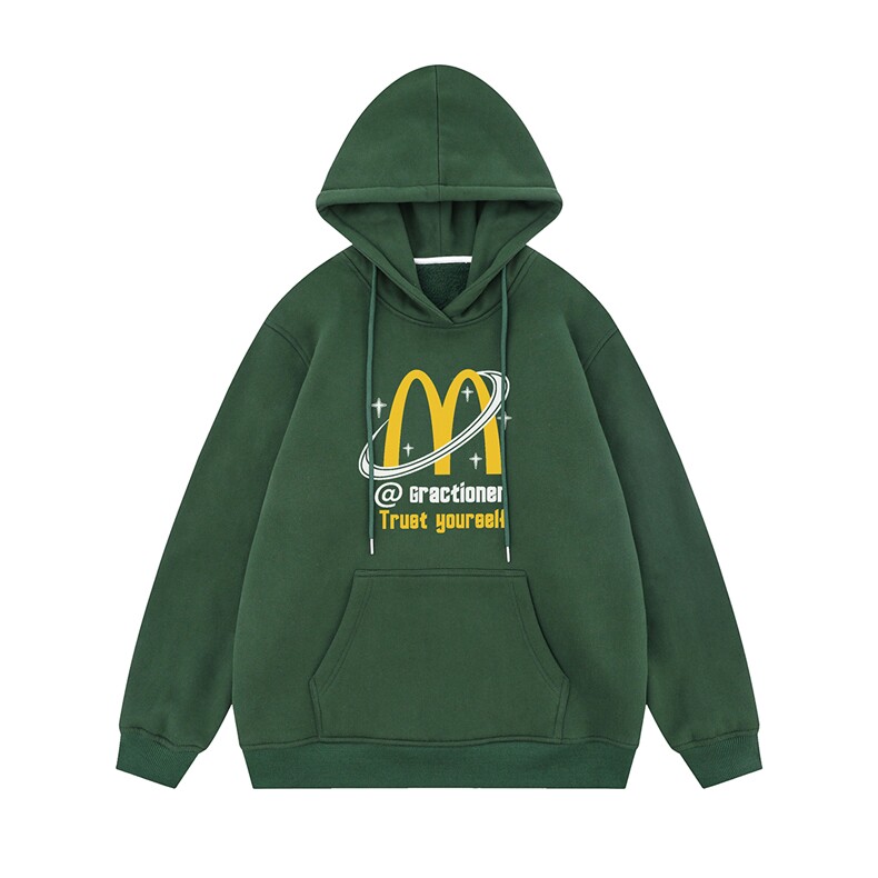 白底新款秋季时尚百搭宽松字母印花潮流连帽卫衣W2010P40控58,男装卫衣,电商A247-1