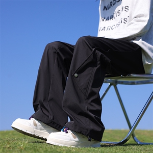 秋季新款现货纯色直筒垂感抽绳束脚休闲裤男DSA157B-K9857-特P35图片