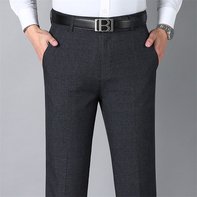 男士2023年春季中老年爸爸休闲西裤宽松潮流百搭裤子，男装西裤，电商B360