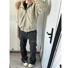 港风休闲超厚实二代座山雕棉衣毛领可以脱卸D328-YY27-P218，男装棉衣，电商D328