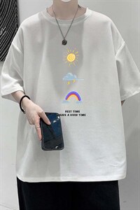 HT73141-P22 华夫格t恤男短袖男大码五分袖 大皂风图片
