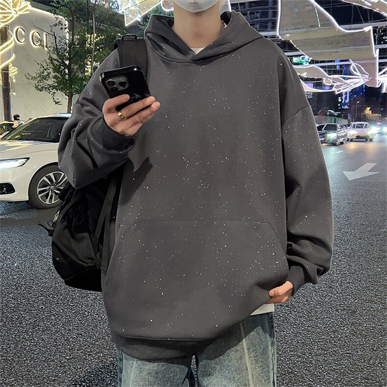 2025春季港风新款满天星碎钻连帽卫衣VE55146-P50,男装卫衣,星座717