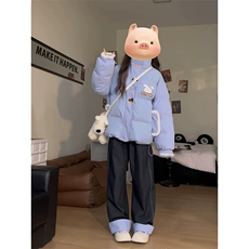 女风复古可爱风刺绣面包服棉衣ZM0129-P103，男装棉衣，星座313A(原308A-2)