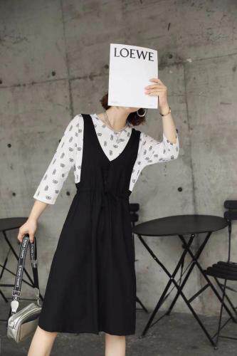 假两件套连衣裙，女装连衣裙，琪轩蔓莎