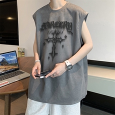量大优可提供视频2024夏美式麂皮绒背心HD019-1-BP2457-P18，男装背心/马甲，电商019-1