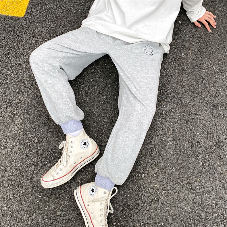 K12072-P40秋季束脚直筒运动裤男大码宽松休闲卫裤哈伦裤,男装休闲裤,电商A040