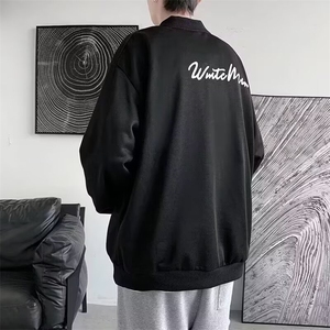 休闲卫衣男士春秋季新款圆领大码上衣青少年百搭打底衫357/P45图片
