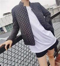 薄切格衣，女装棉衣/棉服，东方模特