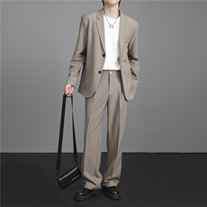 西服两件套装男春秋修身青年帅气男士休闲西装韩版小西服外套，男装西服，星座410-7
