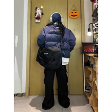 潮棉服外套男女情侣学院风美式复古条纹棉衣外套H995-P85网图，男装棉衣，电商B245