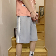 现货夏季薄款速干男装条纹宽松直筒运动短裤休闲裤D201-DM40，男装牛仔裤，电商D321-1