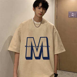 麂皮绒短袖t恤男大码半袖男 JD82260-P25图片