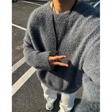 秋冬季流苏宽松少年感纯色慵懒风情侣圆领打底百搭针织衫ML017，男装T恤，星座1116A（原606A-3）