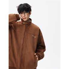 复古麂皮绒立领外套男女潮牌大码春秋飞行夹克美式外套JK5210/P80，男装夹克，电商B238