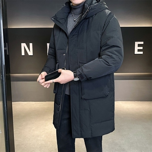 标50极寒厚款中长款羽绒服男2025新款连帽外套B240-YR8173-P265图片