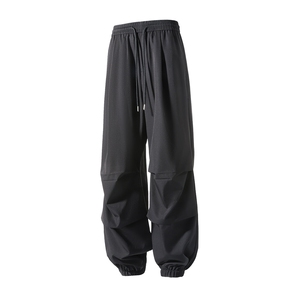冰丝垂感褶皱束脚休闲裤 K021立体92%聚酯纤维8%氨纶(S-2XL)TP22图片