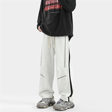 秋冬新款休闲裤运动条纹刺绣个性中性裤子B336-K509-P55加绒65，男装休闲裤，电商B336