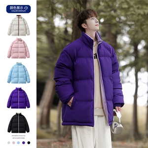 情侣面包服潮牌棉服男女加厚冬季外套轻薄防寒服棉袄M0812-P75,秋季红色衬衫穿搭女图片