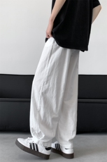 8XL-M特大码冰丝棉麻宽松休闲长裤男高端亚麻灯笼裤太极裤K982P58，男装休闲裤，电商D206-1