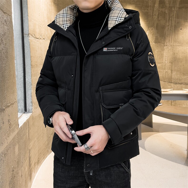 2023冬季新款男士连帽休闲御寒棉衣中青年厚款保暖男装棉服外套,男装棉衣,电商B212（原钱塘6029）