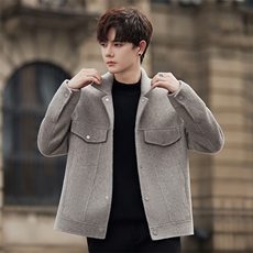 驼色双面羊绒大衣男士2025秋冬新款高级感呢大衣毛呢外套Y003P310，男装毛呢大衣，电商A355（原A415）