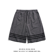 K8076/P25夏季新款时尚冰丝宽松印花短裤男中裤大码休闲短裤中裤，男装休闲裤，电商A141